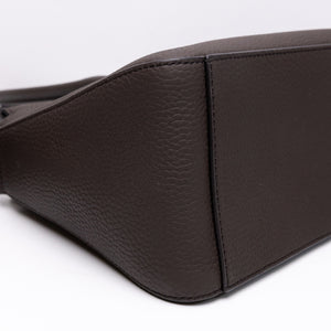 THE ROW TOP HANDLE ESPRESSO CALFSKIN LEATHER SHW