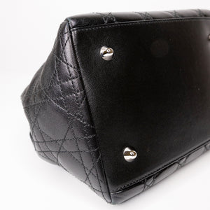 CHRISTIAN DIOR VINTAGE LADY DIOR TOTE BAG BLACK SHW