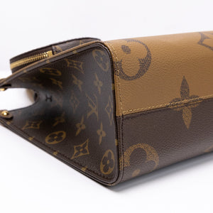 LOUIS VUITTON ON THE GO BROWN MONOGRAM CANVAS TOTE BAG GHW (MICROCHIP)