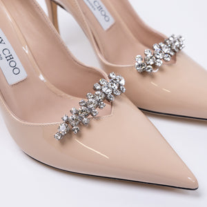 JIMMY CHOO BELINDA PUMP 90 PAT MACARON PATENT LEATHER SIZE 37