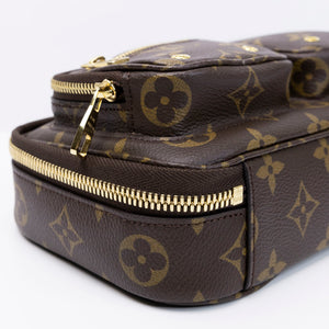 LOUIS VUITTON UTILITY CROSSBODY BAG BROWN MONOGRAM CANVAS GHW (MICROCHIP)