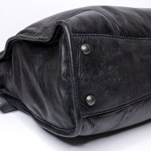 MIUMIU TOTE BAG CALFSKIN LEATHER BLACK
