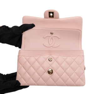 CHANEL CLASSIC DOUBLE FLAP SMALL LGHW (MICROCHIP)