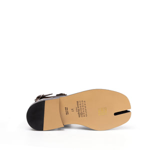 MAISON MARGIELA TABI LEATHER SANDALS BROWN SIZE 37