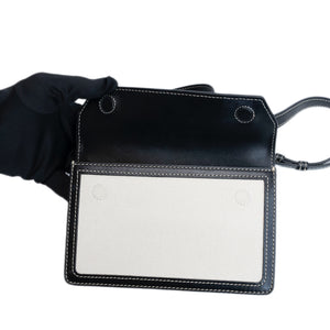 BURBERRY MINI HORSEFERRY PRINT TITLE CROSSBODY BAG BLACK GHW
