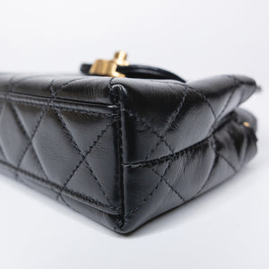 CHANEL 24P MINI NANO KELLY SHOPPER CALFSKIN GHW (MICROCHIP)