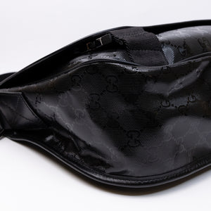 GUCCI SUPREME MESSENGER BAG BLACK COATED CANVAS SHW