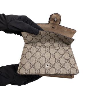 GUCCI SMALL DIONYSUS TOP HANDLE BAG BEIGE GG SUPREME CANVAS / LEATHER SHW