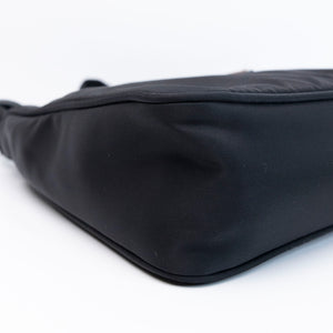 PRADA NYLON MINI TESSUTO SHOULDER BAG BLACK SHW