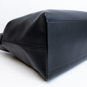LOEWE CUBI MESSENGER LARGE BAG BLACK CALFSKIN LEATHER SHW