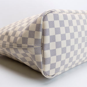 LOUIS VUITTON NEVERFULL MM DAMIER AZUR CANVAS ROSE BALLERINE GHW