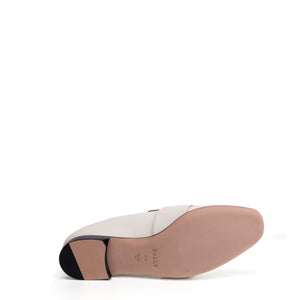 BALLY JANELLE BB WHITE  LEATHER FLATS SIZE 37.5