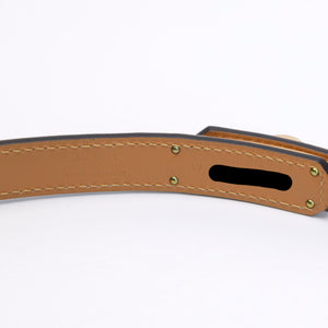 HERMES KELLY 18 BELT GOLD GHW STAMP W