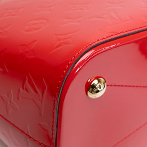 LOUIS VUITTON VERNIS MONTEBELLO MM BAG RED GHW