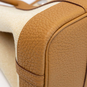 HERMES NEO GARDEN PARTY 23 NEGONDA / CANVAS BEIGE / NATURAL SABLE SHW STAMP G