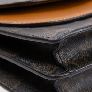 CELINE DOUBLE FLAP TRIOMPHE CANVAS WALLET ON STRAP
