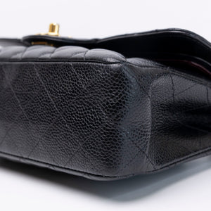 CHANEL SMALL CLASSIC DOUBLE FLAP BAG BLACK CAVIAR GHW
