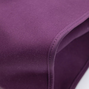 HERMES HERBAG 39 ZIP BAG HUNTER / CANVAS PURPLE SHW STAMP SQUARE O