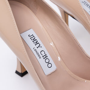 JIMMY CHOO BELINDA PUMP 90 PAT MACARON PATENT LEATHER SIZE 37