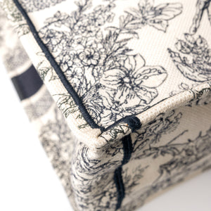 CHRISTIAN DIOR LARGE BOOK TOTE TOILE DE JOUY EMBROIDERY