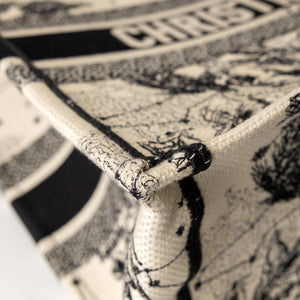 DIOR MEDIUM BOOK TOTE TOILE DE JOUY ZODIAC EMBROIDERY