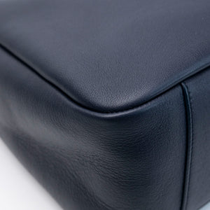 SAINT LAURENT LE 5 A 7 SUPPLE LARGE SMOOTH CALFSKIN BLUE GHW