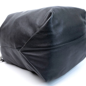 SAINT LAURENT TEDDY BUCKET BAG BLACK LAMBSKIN SHW