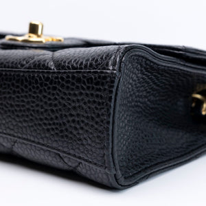 CHANEL 26C MINI FLAP BAG BLACK CAVIAR GHW (MICROCHIP)
