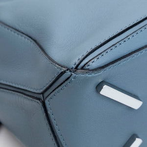 LOEWE SMALL PUZZLE BAG CALFSKIN STONE BLUE SHW