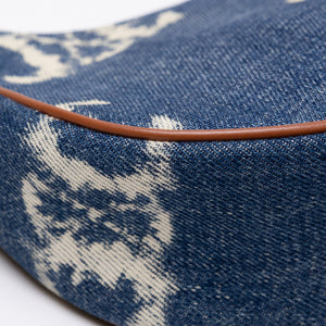 CELINE MEDIUM AVA BAG TRIOMPHE DENIM NAVY/ TAN. GHW