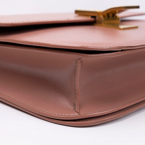 CELINE MEDIUM CLASSIC BOX BAG PINK CALFSKIN LEATHER GHW
