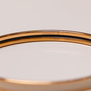HERMES UNI BANGLE MARRON GLACE GHW