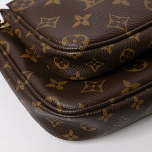 LOUIS VUITTON MULTI POCHETTE ACCESSORIES MONOGRAM CANVAS KHAKI GHW