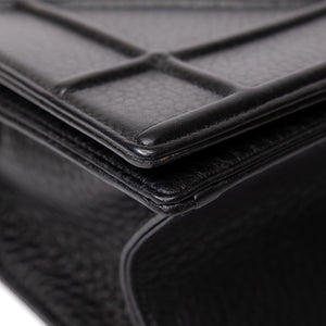 CHRISTIAN DIOR MEDIUM DIORAMA STUDDED BLACK CALFSKIN GHW