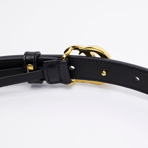 GUCCI GG MARMONT BLACK LEATHER BELT