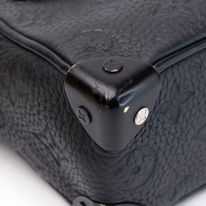 LOUIS VUITTON MINI SOFT TRUNK MONOGRAM TAURILLON LEATHER SO BLACK (MICROCHIP)