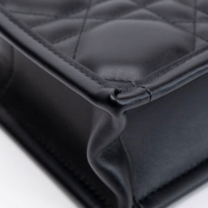 CHRISTIAN DIOR MINI DIOR BOOK TOTE BLACK MACROCANNAGE CALFSKIN GHW