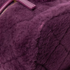 CHANEL TOP HANDLE SMALL VANITY CASE SHEARLING PURPLE GHW (MICROCHIP)