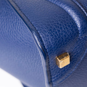CELINE MICRO LUGGAGE TOTE BLUE CALFSKIN GHW