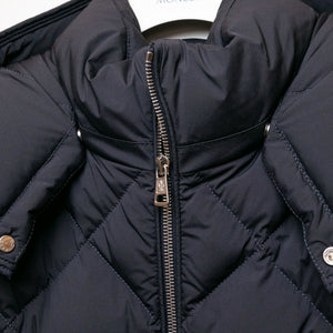 MONCLER MEN'S CECAUD QUILTED PUFFER HOODED JACKET BLACK SIZE 3