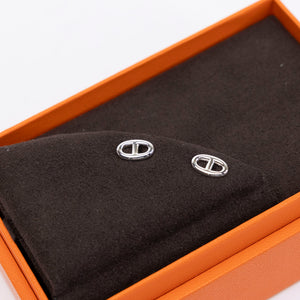 HERMES CHAINE D'ANCRE FARANDOLE 925 STERLING SILVER EARRINGS