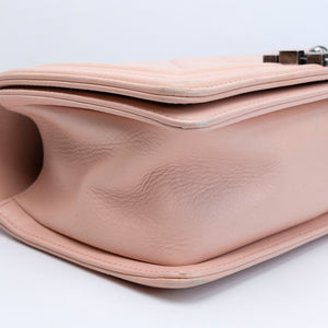 CHANEL MEDIUM LEBOY LIGHT PINK CALFSKIN LEATHER SHW