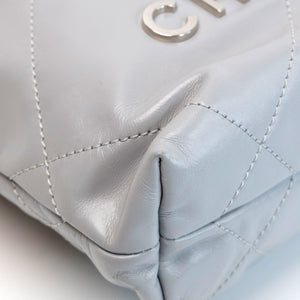 CHANEL MINI 22 BAG CALFSKIN LIGHT GREY SHW (MICROCHIP)