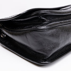 SAINT LAURENT YSL NIKKI BABY BAG BLACK CALFSKIN LEATHER SHW