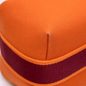 HERMES SMALL BRIDE-A-BRAC TRAVEL CASE ORANGE FEU CANVAS SHW