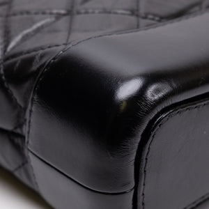 CHANEL GABRIELLE HOBO BAG BLACK CALFSKIN LEATHER MULTICOLORED HARDWARE