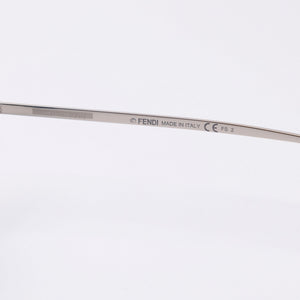 FENDI VM102BQEGE SILVER METAL FRAME BLUE LENS AVIATOR SUNGLASSES SHW