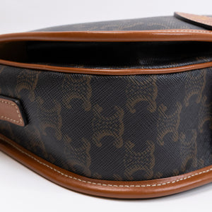 CELINE FLOCO BAG IN TRIOMPHE CANVAS GHW