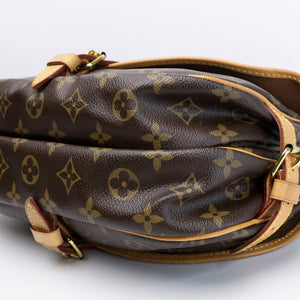 LOUIS VUITTON VINTAGE DOUBLE SIDE CROSSBODY BAG MONOGRAM CANVAS GHW