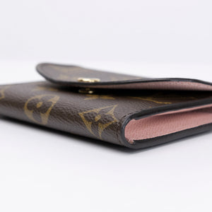 LOUIS VUITTON ROSALIE COIN CASE BROWN / PINK MONOGRAM GHW